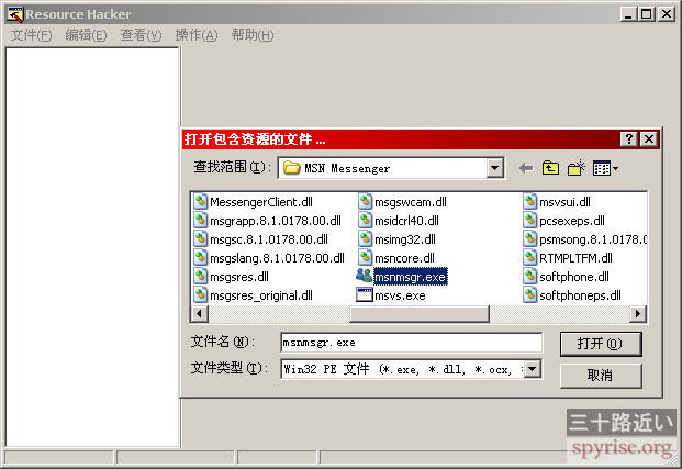 use-reshacker-to-open-msnmsgr-exe